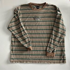 Vans Men's Multicolor Striped Long Sleeve Tee (A0025)